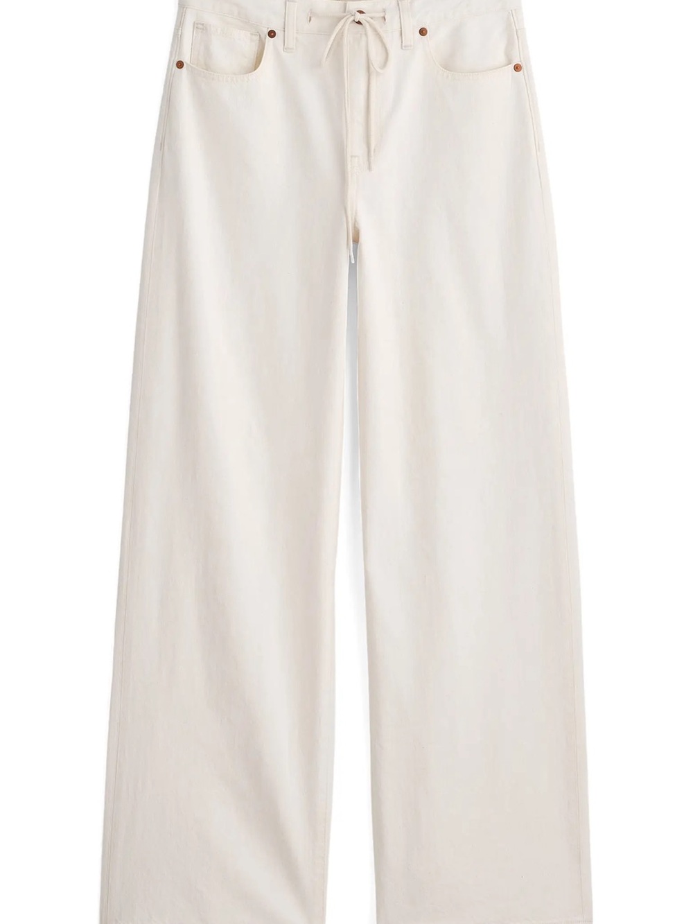 Madewell super wide jeans with drawstring waist